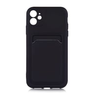 Apple iPhone 12 Kılıf Zore Ofix Kartlık Bölmeli Kılıf (Siyah)
