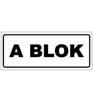 A BLOK YAZILI YÖNLENDİRME LEVHASI (Beyaz)