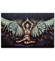 Cakapuzzle Mumya Melek ve Kurukafalar Duvar Boyama  Puzzle Yapboz MDF (Ahşap) (255 Parça)