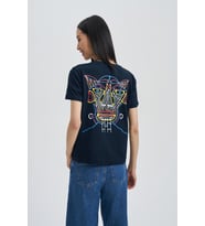 Smart Devil Kadın Baskı T-Shirt (Lacivert)