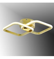 TT405-2-SR TT Aydınlatma Sarı Kaplama 2 li Kare Led Avize (Günışığı)