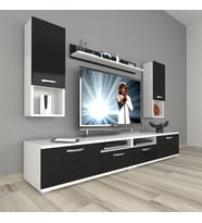 Decoraktiv Eko 5220da Slm Tv Ünitesi Tv Sehpası (Beyaz-Siyah)