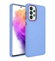 Galaxy A33 5G Kılıf Zore Luna Dışı Soft Yumuşak İçi Kadife Kılıf (Lila)