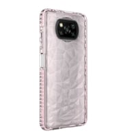 Xiaomi Poco X3 Kılıf Buzz Köşeleri Airbagli Prizmatik Tasarım (Pembe)