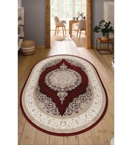 Dijital Baskılı Kaymaz Taban Yıkanabilir Oval Salon Halısı Mutfak Halısı Yolluk NDO-HT-461 (Çok Renkli)