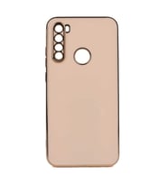 Xiaomi Redmi Note 8 Kılıf Kenarları Gold Kamera Korumalı Renkli Pastel Silikon Açık Yeşil BARK (Rose - Gold)