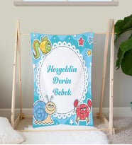 eJOYA Kişiye Özel İsimli Hoşgeldin Bebek Battaniyesi 92749 (Sarı)