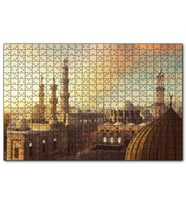 Cakapuzzle Mısır Ramazan Camii ve Şehir Manzarası  Puzzle Yapboz MDF (Ahşap) (1000 Parça)