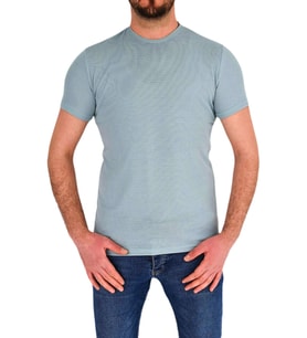 Erkek Sıfır Yaka Tişört T-383 BGL-ST01826 (Mint Yeşili)