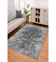 Dijital Kaymaz Taban Yıkanabilir Renkli Salon Halısı Mutfak Halısı Yolluk ND-SD-825 (Gri)