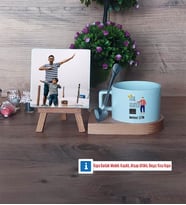 Babalar Günü Hediyesi Fotoğraflı Dekoratif Taş, Kupa Bardak Beyaz Hediye Babaya Doğum Günü Hediyesi (Model 8)