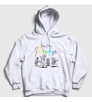 Presmono Unisex Beyaz Paradise Coldplay Kapüşonlu Sweatshirt 471343tt (Beyaz)