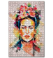 Cakapuzzle Çiçek Taclı Frida Kahlo Görseli Puzzle Yapboz MDF (Ahşap) (1000 Parça)