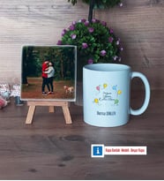 Doğum Günü Hediyesi Fotoğraflı Dekoratif Taş, Kupa Bardak Beyaz Hediye (Model 1)