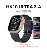 HK10 Ultra 3-A Amoled Ekran Watch 10 Serisi Akıllı Saat Yapay Zeka Bildirim Okuma Çağrı Cevaplama Tüm Modellerle Uyumludur (Siyah)