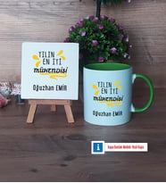 Mühendisler Günü Hediyesi Dekoratif Taş, Kupa Bardak Kırmızı Hediye (Model 13)