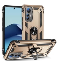 Xiaomi Mi 12 Lite Kılıf Yüzüklü Standli Tank Kapak (Gold)