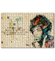 Cakapuzzle Bob Marley Suluboya Modifiye  Puzzle Yapboz MDF (Ahşap) (255 Parça)