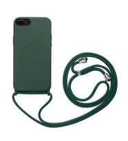iPhone 7 Plus Kılıf Kamera Çıkıntılı Airbag Askılı Tasarım Sert Silikon (Yeşil)