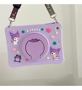 Lenovo M10 HD 2nd Gen TB-X306X TB-X306F Kılıf Cute Dolls Standlı Eğlenceli 3D Ka (Açık Lila)