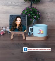 Doğum Günü Hediyesi Fotoğraflı Dekoratif Taş, Kupa Bardak Beyaz Hediye (Model 8)