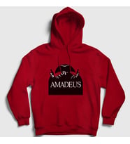 Presmono Unisex Kırmızı Poster Amadeus Mozart Kapüşonlu Sweatshirt 477173tt (Kırmızı)