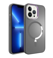 Apple iPhone 13 Pro Kılıf Magsafe Wireless Şarj Özellikli Zore Stil Kılıf (Siyah)