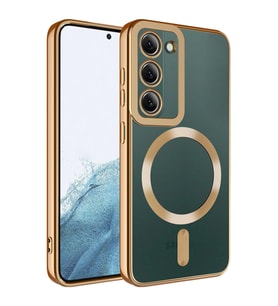 Galaxy S23 Plus Kılıf Magsafe Wireless Özellikli Setro Silikon (Gold)