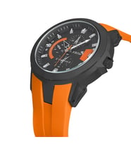 Polo Air Kauçuk Kordon Metal Kasa Erkek Kol Saati PL-0974Ex (Siyah-Turuncu) (Siyah - Turuncu)
