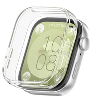Huawei Watch Fit 3 Uyumlu Yumuşak Silikon 360 Tam Koruma Kasa ve Ekran Koruyucu (Şeffaf)