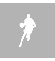 Basketbol Silüet Araba Sticker siyah 9x16 CM (Beyaz)