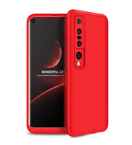 Xiaomi Mi 10 Pro Kılıf 3 Parça Slim Sert Silikon Kapak AYS (Kırmızı)