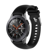 ​​Amazfit Pace GTR 2 2E Lite 47mm Kordon Çizgili Silikon Kordon (Siyah)