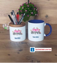 İngilizce Öğretmeni Kalemlik, Kupa Bardak T Kişiye Özel Hediye (Model 6)