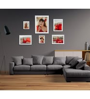 Dekoratif Palet Çoklu Çerçeve Fotoğraflı (model 2) (Beyaz)