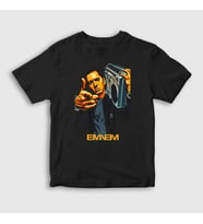 Presmono Unisex Çocuk Beyaz Radio Eminem T-Shirt 155901tt (Siyah)