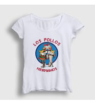 Presmono Kadın Sarı Los Pollos Hermanos Breaking Bad T-Shirt 406749tt (Beyaz)