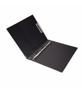 2K ÇİFT MEKANİZMALI PVC EVRAK SUNUM KLASÖRÜ SEKRETERLİK + 4D HALKA MEKANİZMALI 27X32 CM A4 DAR KLASÖR (Siyah)