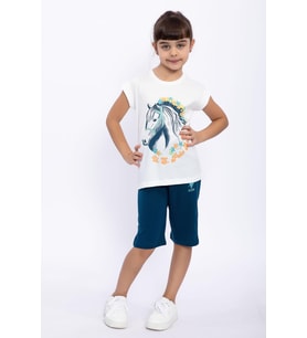 U.S. Polo Assn 1049 Stars Kız Çocuk Kapri Takım