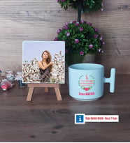 8 Mart Dünya Kadınlar Günü Hediyesi Fotoğraflı Dekoratif Taş, Kupa Bardak Beyaz Hediye (Model 12)