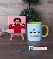 Odyolog Fotoğraflı Dekoratif Taş, Kupa Bardak Beyaz Hediye (Model 7)