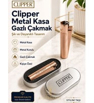 Clıpper Marka Metal Gazlı Çakmak (Rose)