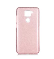 Xiaomi Redmi Note 9 Kılıf Simli Parlak Shining Kapak (Rose)