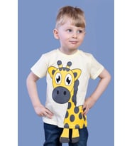 Toontoy Erkek Çocuk Zürafa Baskılı Tişört (Yeşil)