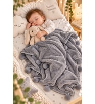 Pabteks Bebek/Çocuk Battaniyesi (Gri)
