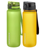 Uzspace 2'li Tritan Matara Seti 800 ml 14 Farklı Renk Seçeneği FiftyFifty (Turuncu-Bej)