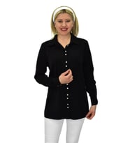 Kadın Yaka Bluz BGL-ST03719 (Siyah)