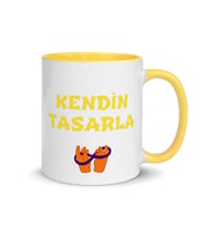 Kendin Tasarla Kişiye Özel Fotoğraflı ve Yazılı Kupa (Sarı)