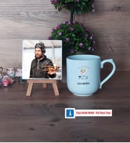 Pilot Fotoğraflı Dekoratif Taş, Kupa Bardak Beyaz Hediye (Model 5)