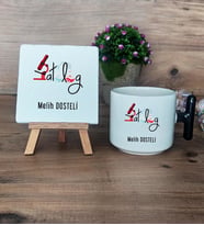 Patalog Hediye Seti Kupa Bardak T Kulplu ve Dekoratif Taş Tıp Bayramı Hediyesi  (Model 6)